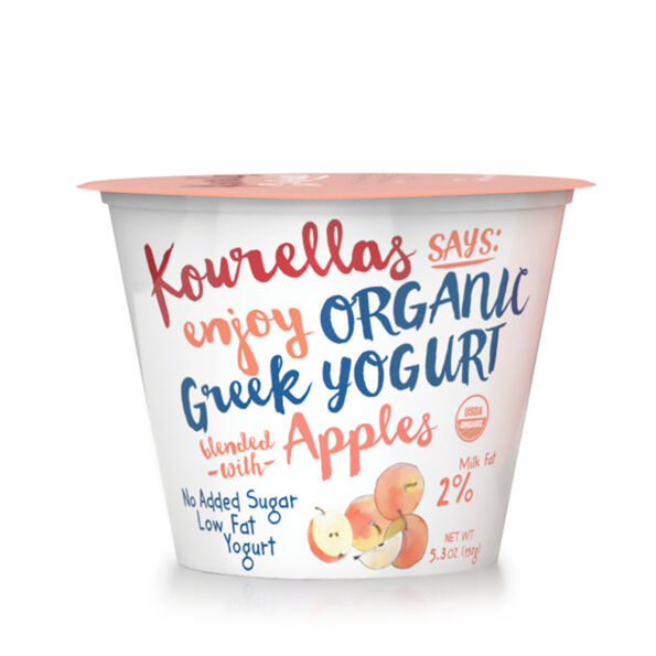 Organic Greek Strained Yogurt with Apples 150g