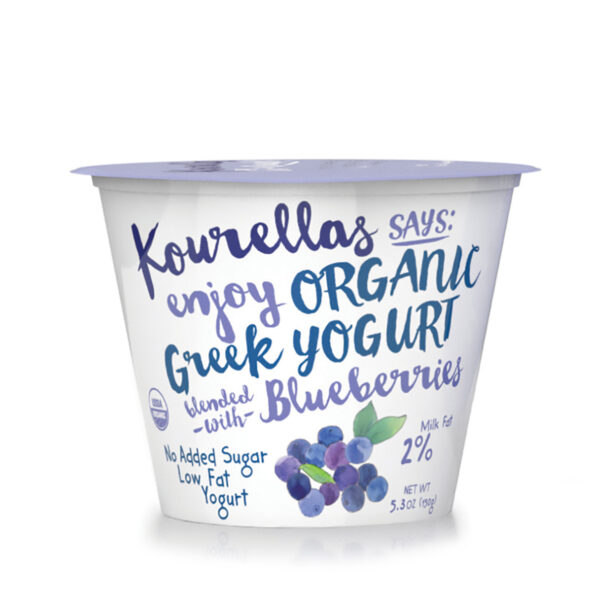 Organic Greek Strained Yogurt with Blueberries 150g