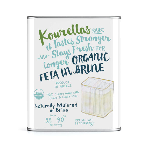 Organic Feta P.D.O. Cheese in Brine 900g
