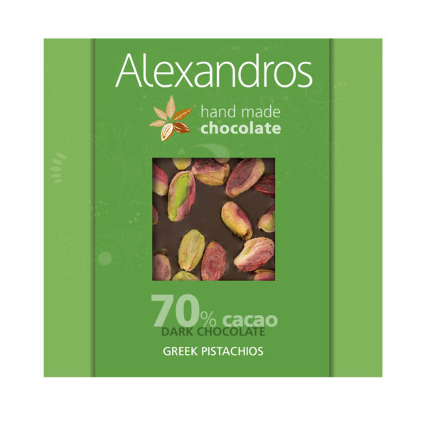 Dark Chocolate with Greek Pistachios 90g
