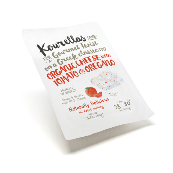 Organic Cheese with Tomato and Oregano 150g