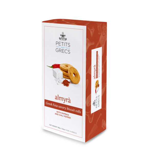 Greek Feta Savory Biscuits Rolls with Paprica and Chilli Pepper 150gr