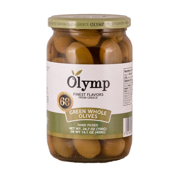 Green Whole Olives in Brine 400g