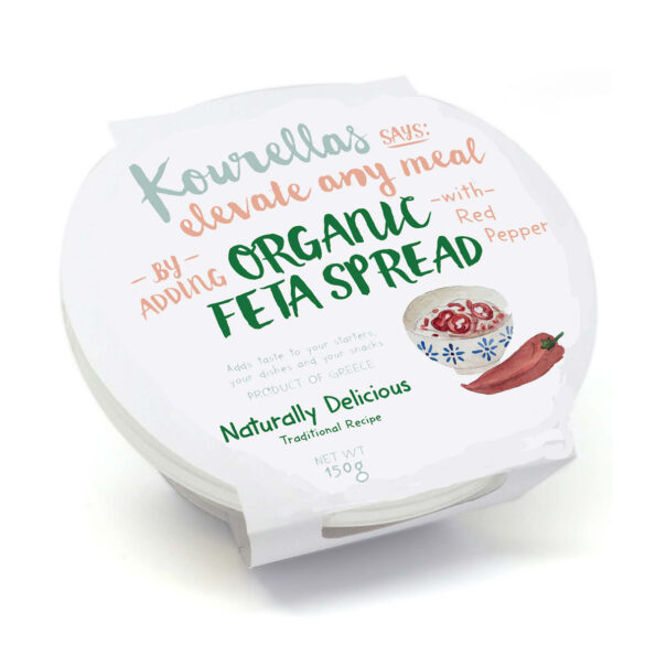Organic Feta Spread with Red Peppers 150g